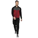 CHKOKKO Men Winter Track Suit Hooded Zipper Set
