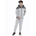 CHKOKKO Men Winter Track Suit Hooded Zipper Set