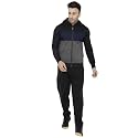 CHKOKKO Men Winter Track Suit Hooded Zipper Set