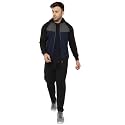 CHKOKKO Men Winter Track Suit Hooded Zipper Set