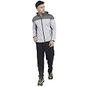 CHKOKKO Men Winter Track Suit Hooded Zipper Set