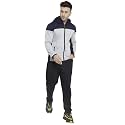 CHKOKKO Men Winter Track Suit Hooded Zipper Set