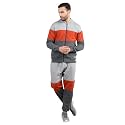 CHKOKKO Men Winter Track Suit Hooded Zipper Set