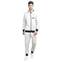CHKOKKO Men Winter Track Suit Hooded Zipper Set