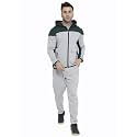 CHKOKKO Men Winter Track Suit Hooded Zipper Set