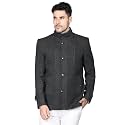 CHKOKKO Men Winter Wear Regular Fit Coat Black M