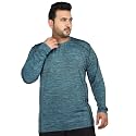 CHKOKKO Mens Plus Size Round Neck Full