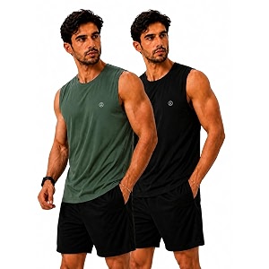 CHKOKKO Sleeveless T Shirts Gym Vest for