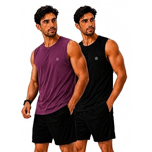 CHKOKKO Sleeveless T Shirts Gym Vest for