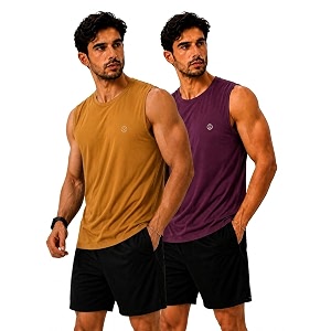 CHKOKKO Sleeveless T Shirts Gym Vest for