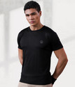 CHKOKKO Solid Men Round Neck Black T-Shirt
