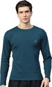 CHKOKKO Solid Men Round Neck Blue T-Shirt