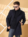 CHKOKKO Tweed Solid Coat For Men