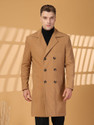 CHKOKKO Tweed Solid Coat For Men
