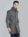 CHKOKKO Tweed Solid Coat For Men