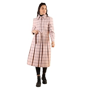 chkokko winter wear single breasted long coat for women