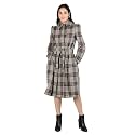CHKOKKO Wool Winter Wear Single Breasted Checked Stylish Standard Length Coat Blazer For Women
