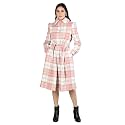 CHKOKKO Wool Winter Wear Single Breasted Checked Stylish Standard Length Coat Blazer For Women