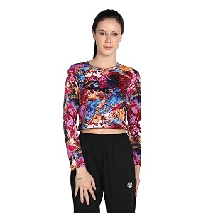 CHKOKKO Womens Polyester Regular Fit Round Neck