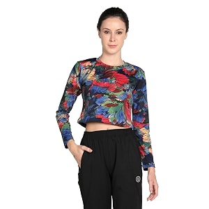 CHKOKKO Womens Polyester Regular Fit Round Neck