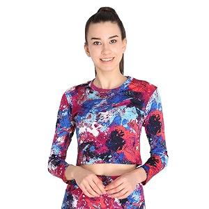 CHKOKKO Womens Polyester Regular Fit Round Neck