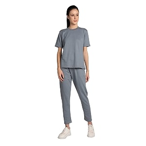 chkokko women casual summer track suit t-shirt trackpant co-ord set slategreym