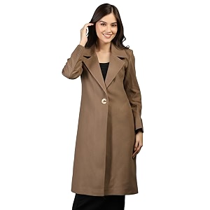 CHKOKKO Women Chic Winter Coat Single Breasted