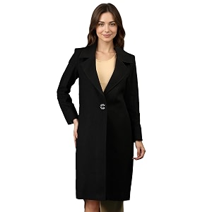 CHKOKKO Women Chic Winter Coat Single Breasted