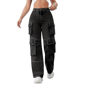 CHKOKKO Women High Rise Denim Solid Regular