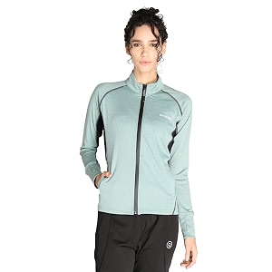 chkokko women polyester sports zipper stylish standard length jacket