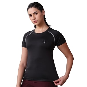 chkokko womens compression gym t-shirt for running workout training sports amp activewear  quick dry breathable stretch fabric  body fit half sleeve athletic sports tee for women