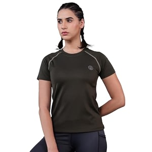 chkokko womens compression gym t-shirt for running workout training sports amp activewear  quick dry breathable stretch fabric  body fit half sleeve athletic sports tee for women