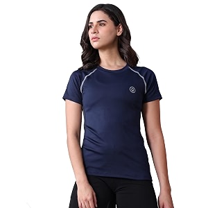 chkokko womens compression gym t-shirt for running workout training sports amp activewear  quick dry breathable stretch fabric  body fit half sleeve athletic sports tee for women