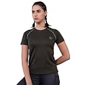 CHKOKKO Women’s Compression Gym T-Shirt for Running, Workout, Training, Sports & Activewear | Quick Dry Breathable Stretch Fabric | Body Fit Half Sleeve Athletic Sports Tee for Women