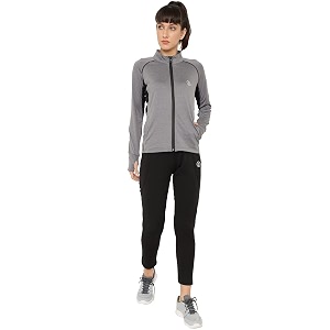 chkokko women sports zipper running winter track suit set