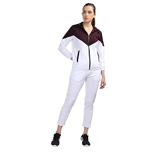 chkokko women sports zipper running winter track suit set