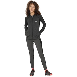 chkokko women sports zipper running winter track suit set