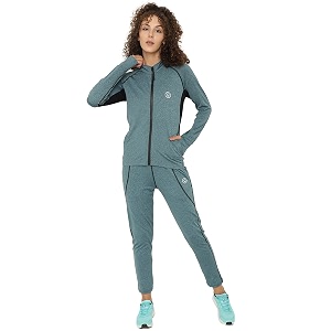 chkokko women sports zipper running winter track suit set