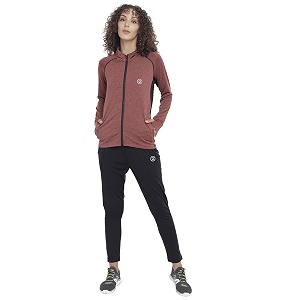 chkokko women sports zipper running winter track suit set
