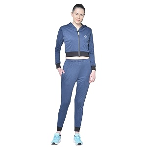 chkokko women sports zipper running winter track suit set