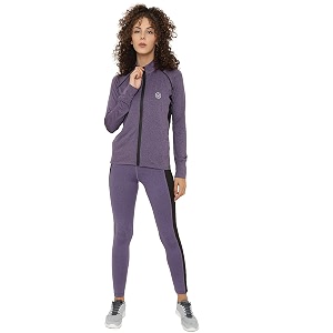 chkokko women sports zipper running winter track suit set