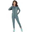 CHKOKKO Women Sports Zipper Running Winter Track Suit Set