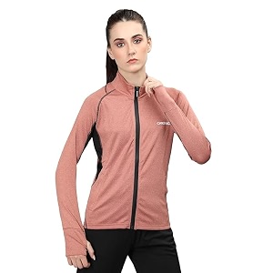 chkokko women polyester sports zipper stylish standard length jacket