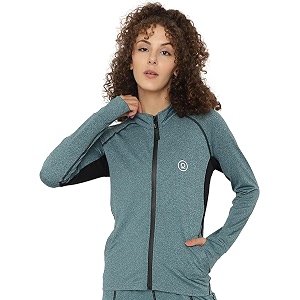 chkokko women polyester sports zipper stylish standard length jacket
