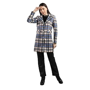chkokko women polyester stylish winter wear single breasted standard length coat