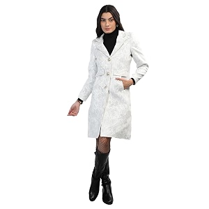 chkokko women polyester stylish winter wear single breasted standard length coat
