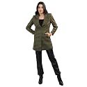 CHKOKKO Women Polyester Stylish Winter Wear Single Breasted Standard Length Coat