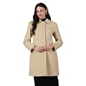 CHKOKKO Women Classic Winter Long Coat Single Breasted | Knee Length Design with a Sophisticated Spread Collar and Practical Front Pockets for Casual and Semi Formal Wear