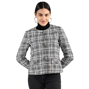 chkokko winter wear single breasted stylish coat blazer for women