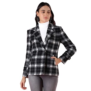chkokko women polycotton winter wear short coat